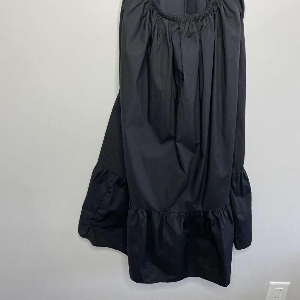 MADEWELL Dress Womens 00 Open-Back Cutout Cotton Poplin NEW Black Midi BG397 - Picture 8 of 14